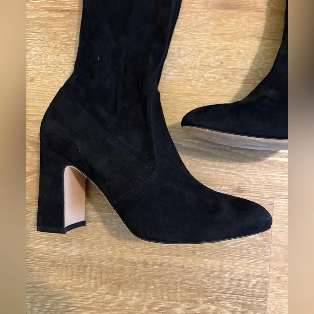 STUART WEITZMAN Highland black suede over-the-knee boots sz 10 - Picture 8 of 11